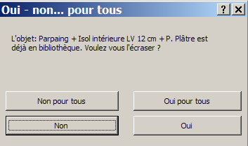 Confirmer ou non le stockage d'objets Confirmer ou non le stockage d'objets