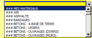 Item Mes Matériaux Item Mes Matériaux